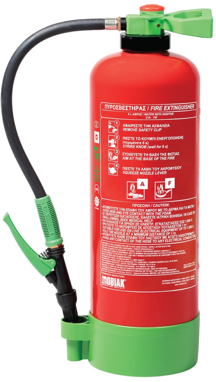 Extincteur à eau avec additif 6Lt Sans fluo CE
