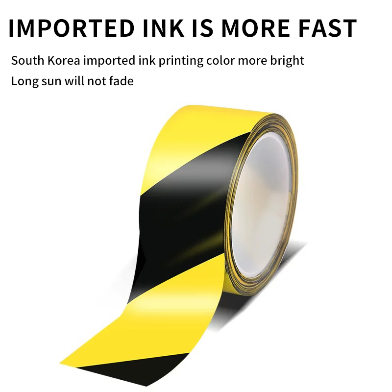 Ruban de balisage 200m noir jaune
