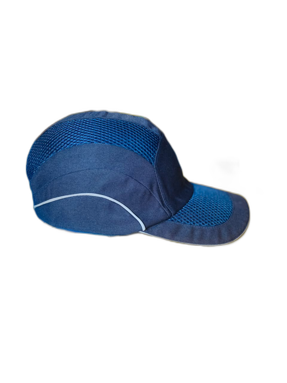 Casquette anti-heurt bleu marine liseré gris