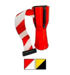 Enrouleur sangle de balisage rouge