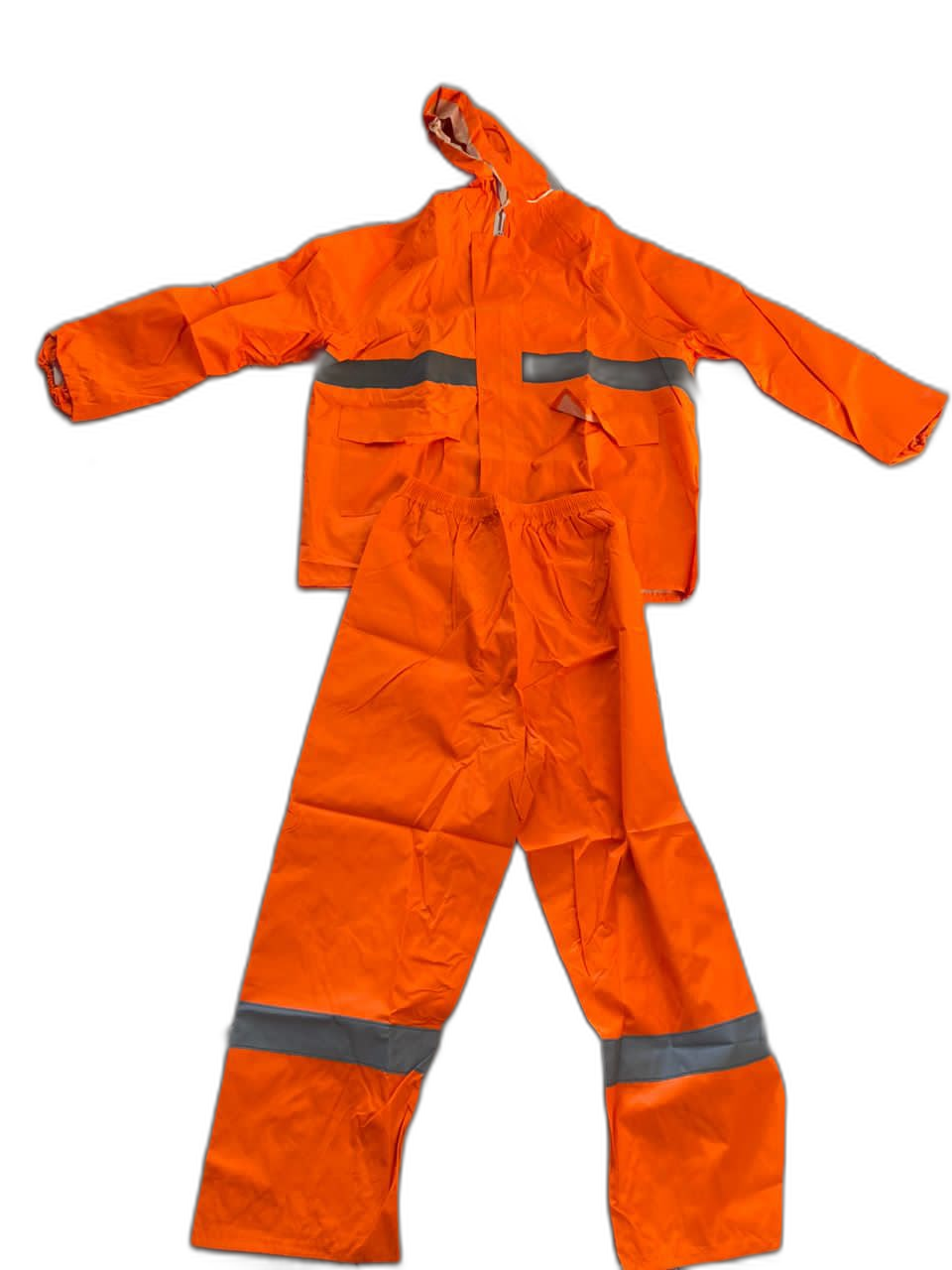 Ensemble de pluie orange veste pantalon