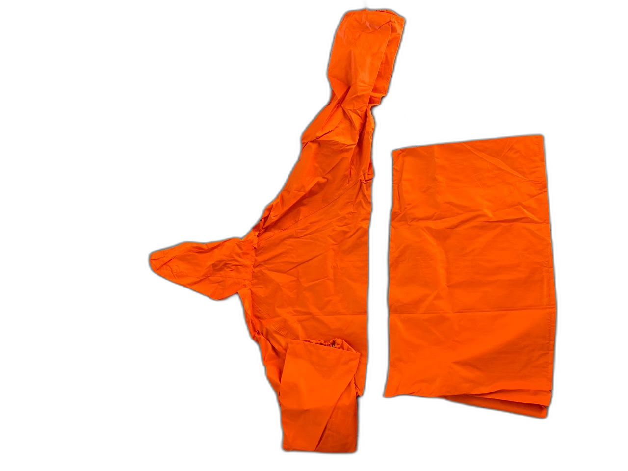 Ensemble de pluie orange veste pantalon