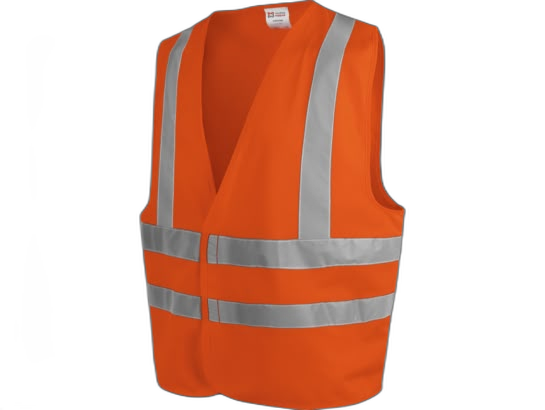 Gilet haute visibilite orange studio