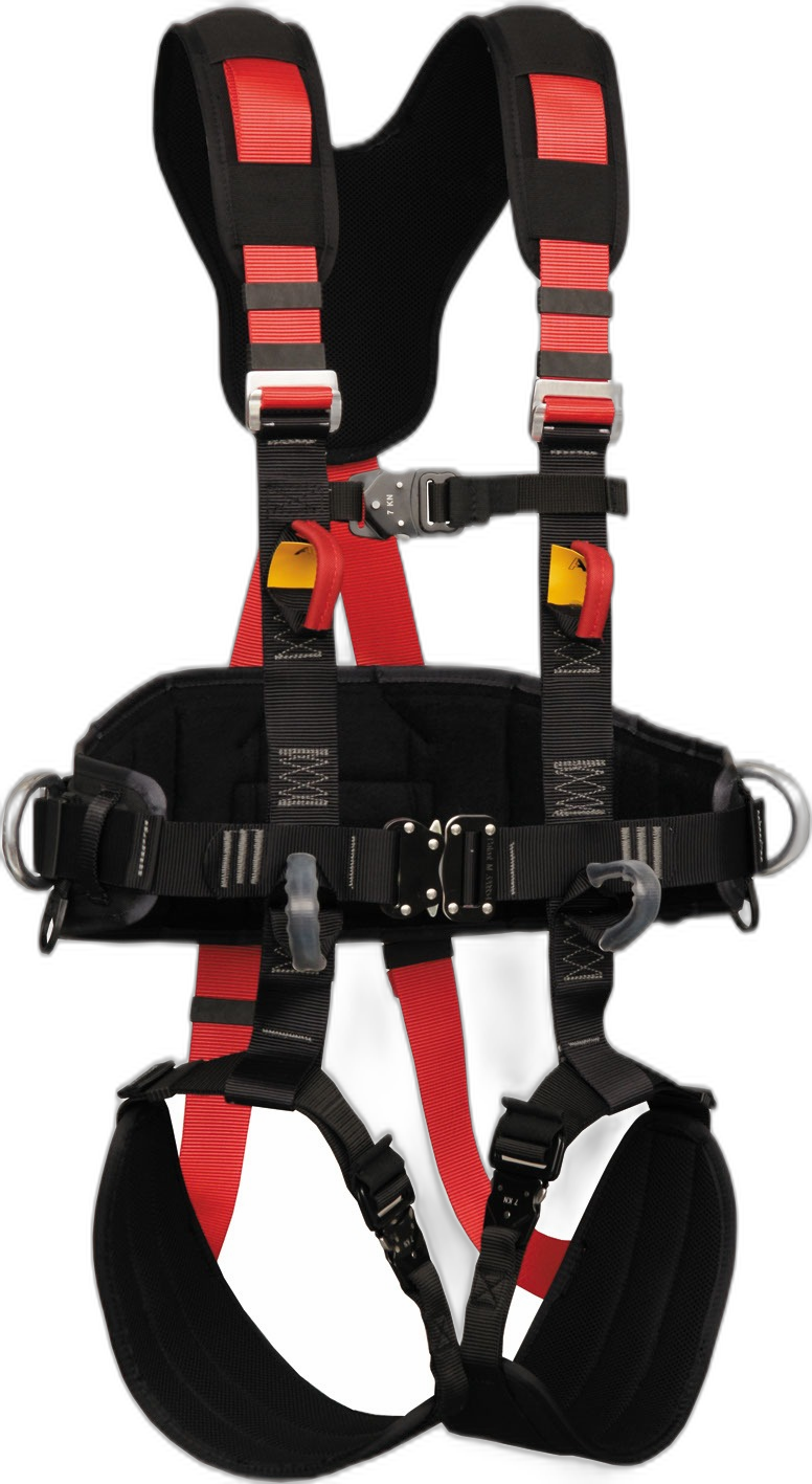 Harnais de securite antichute rouge noir