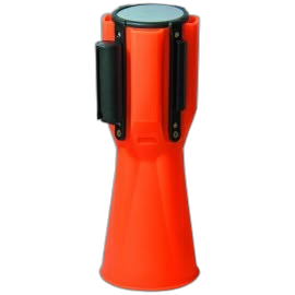 Poteau de balisage retractable orange